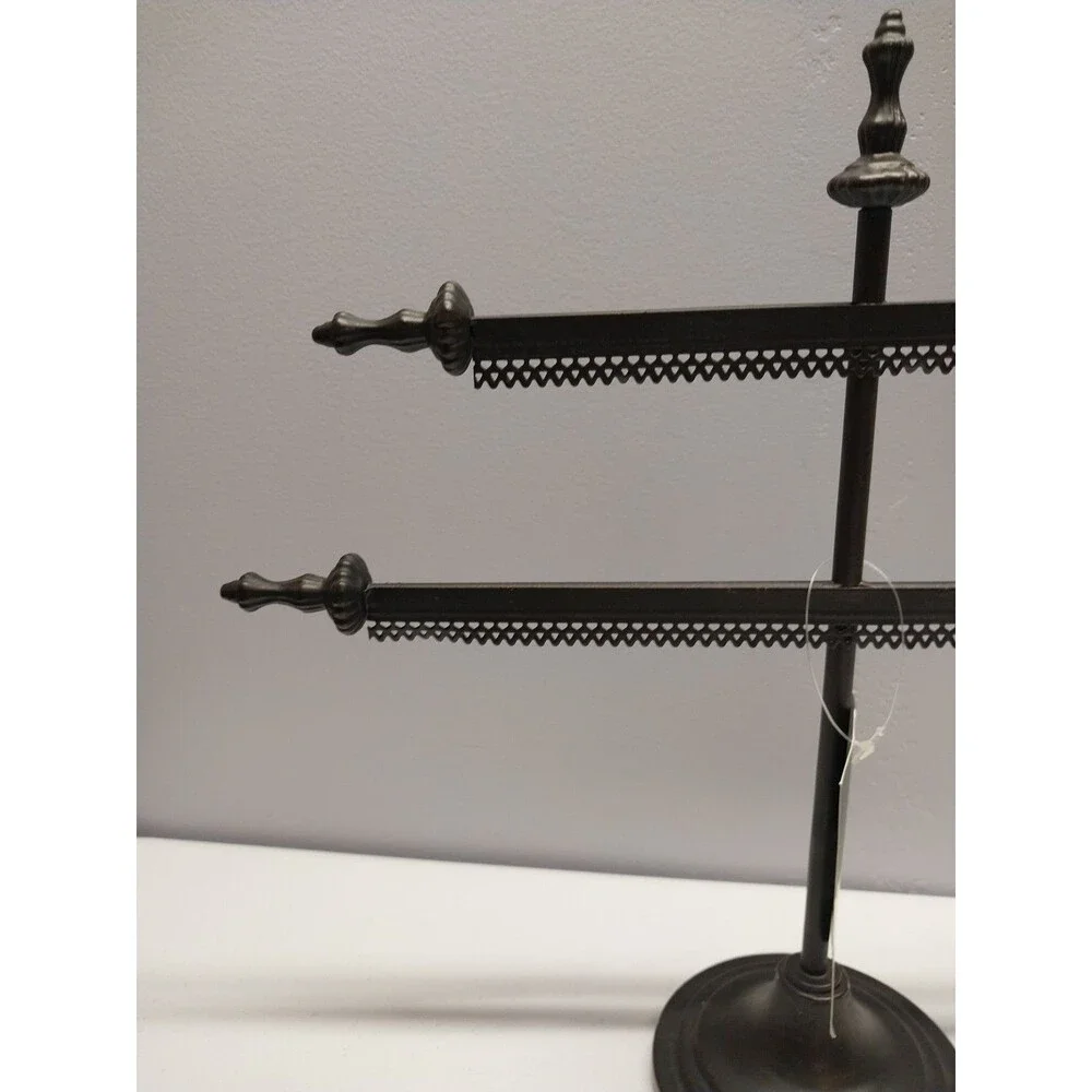 Tripar 2 Tier Metal Jewelry Display Stand Bracelet Watch Holder Black Retail